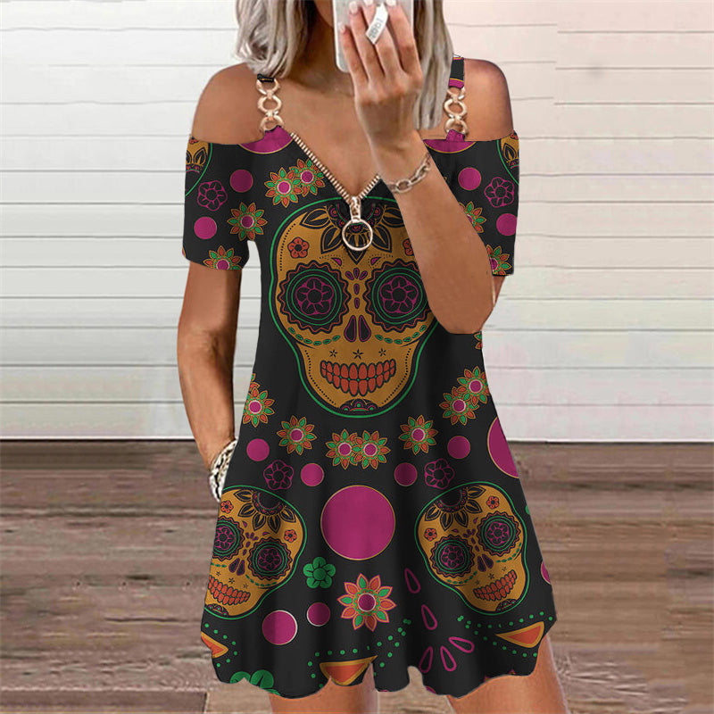 Robe courte imprimée chic par Amélie Morin