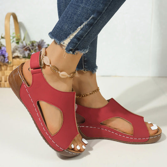 Sandales compensées confortables par Amélie Morin