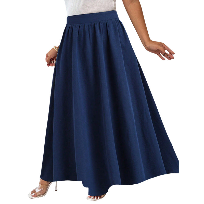 Jupe évasée bleu marine élégante par Amélie Morin