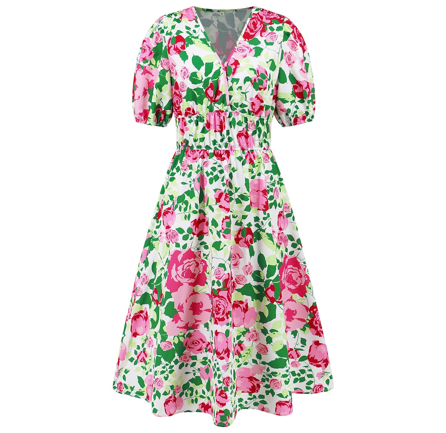 Robe bohème fleurie à col en V signée Amélie Morin