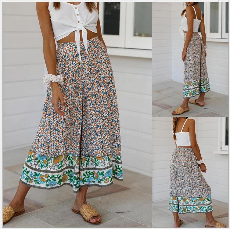 Pantalon droit à imprimé floral Amélie Morin