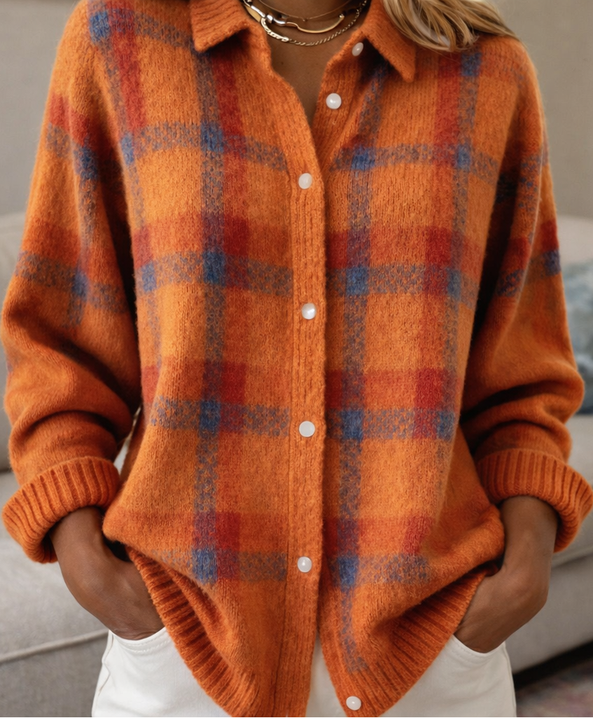Chemisier cardigan rayé confortable par Amélie Morin