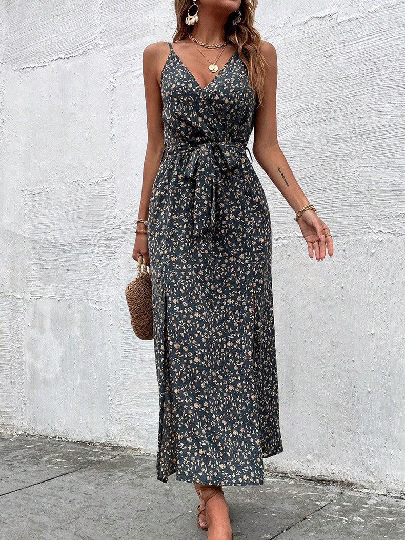 Robe d'été à bretelles Amelie Morin à imprimé floral bohème