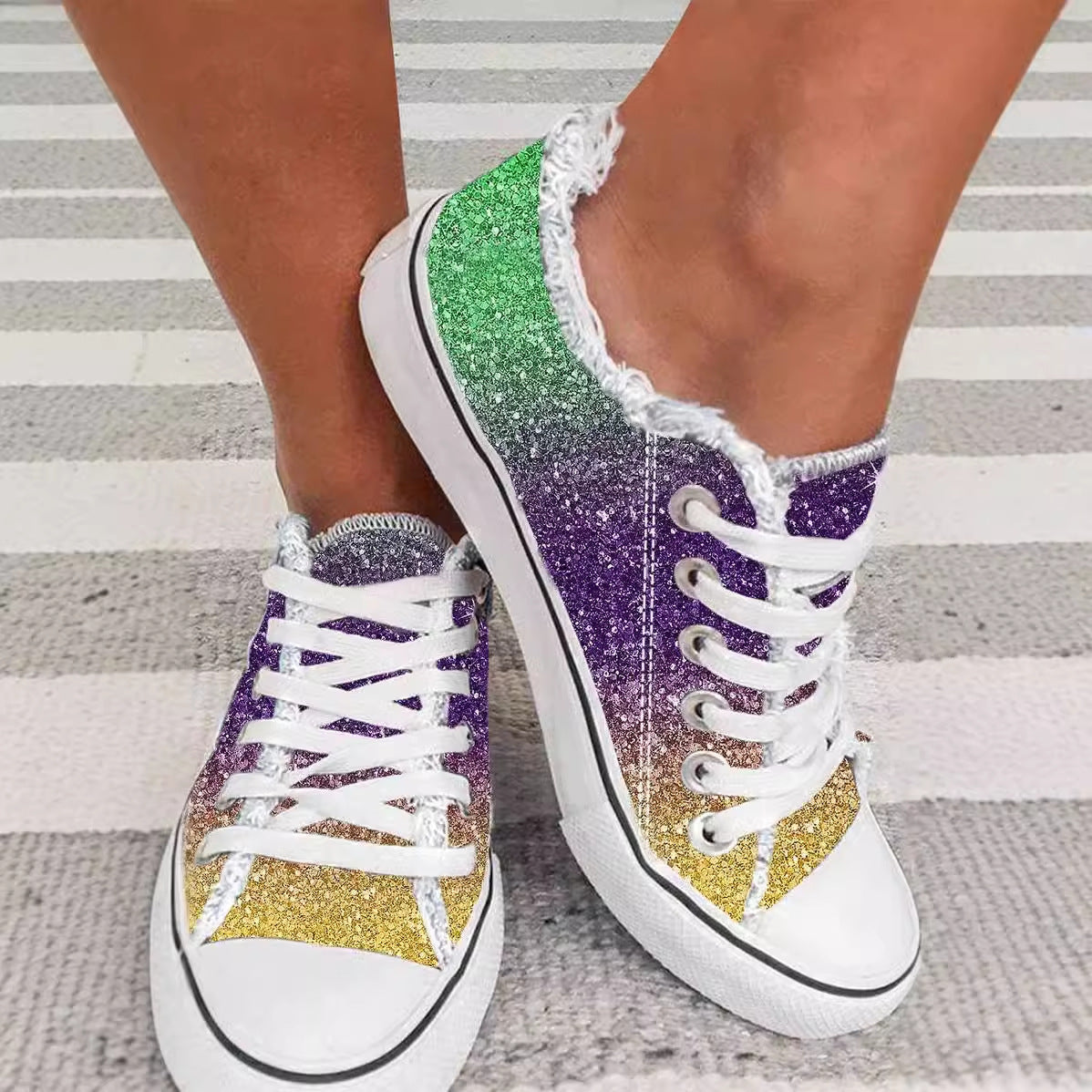 Gradient Canvas Sneakers by Elizabeth Ainsley