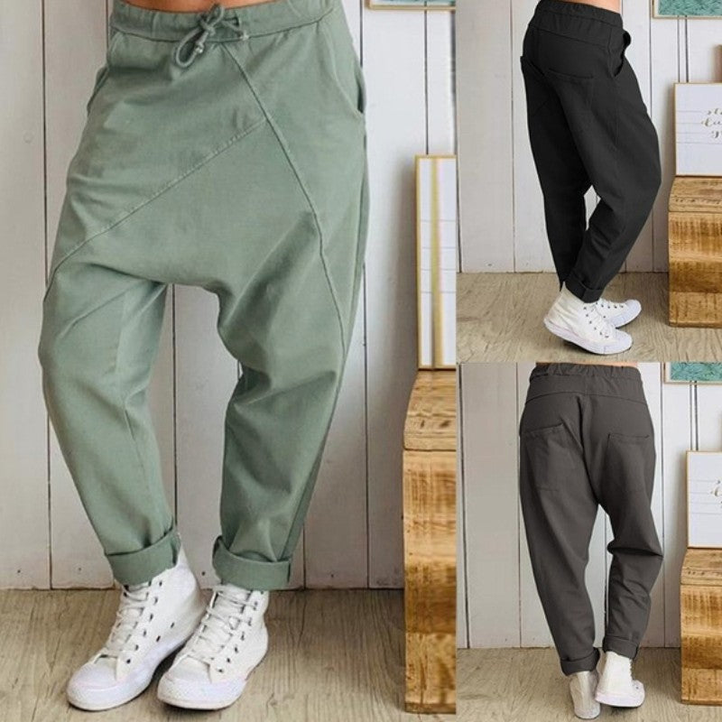 Relaxed Fit Elizabeth Ainsley Cotton Harem Pants