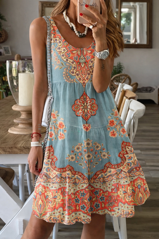 Robe d'été sans manches à imprimé floral Amélie Morin