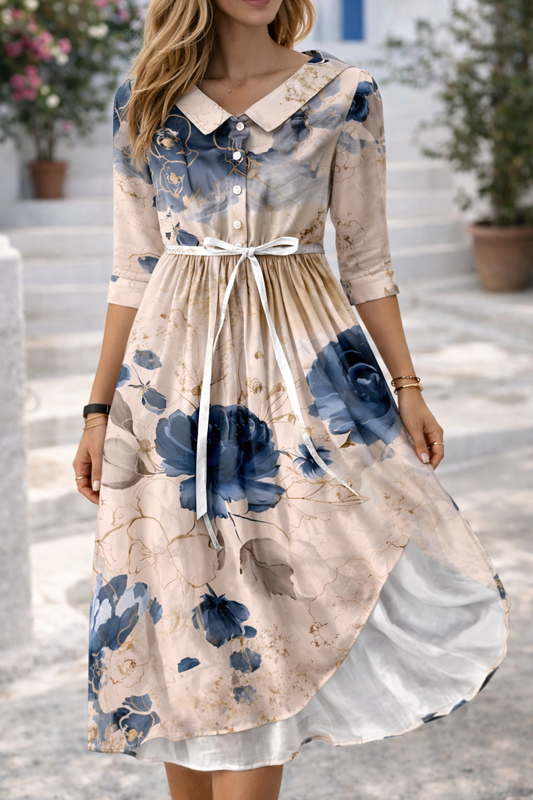Robe d'été élégante à fleurs Amélie Morin