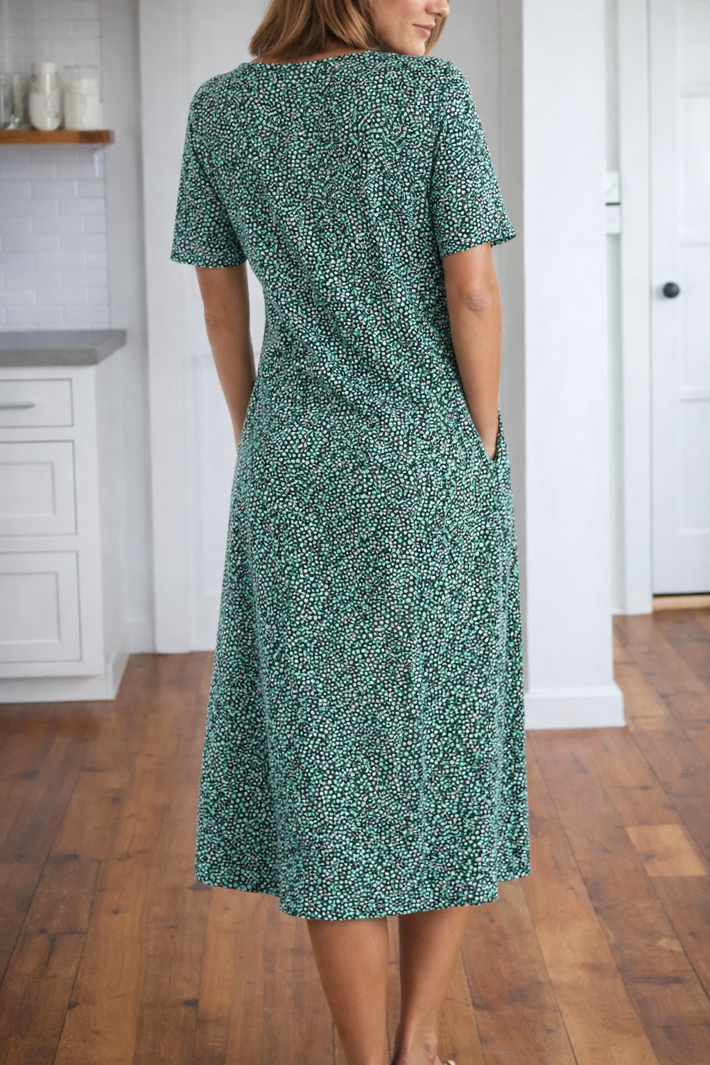Robe midi à imprimé floral signée Amélie Morin