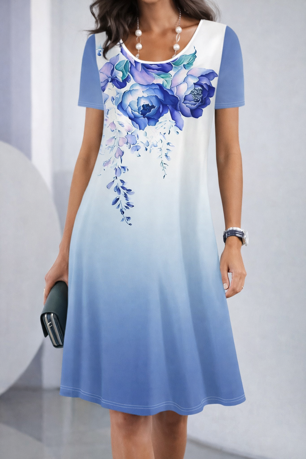 Robe d'été mi-longue à imprimé floral Amélie Morin