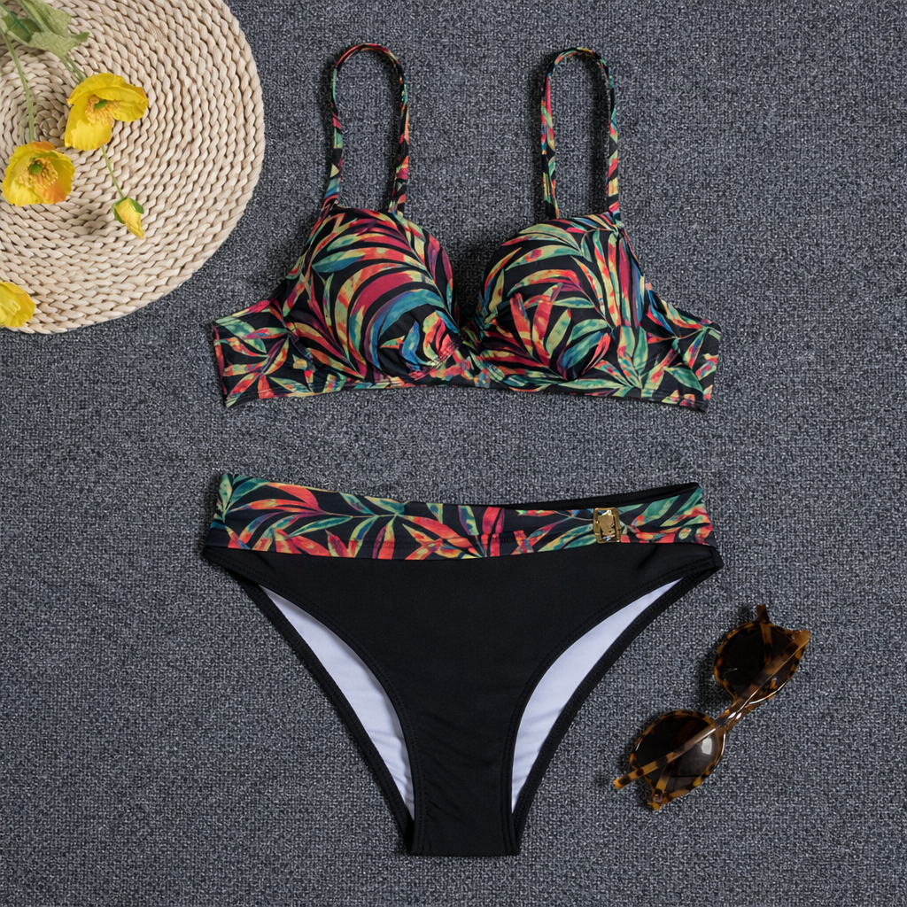 Ensemble bikini dos nu à imprimé floral Amelie Morin