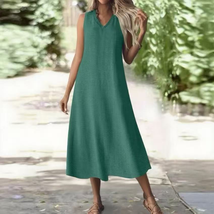 Robe sans manches en chanvre chic Amélie Morin