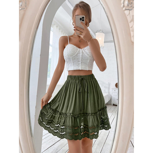 Jupe patchwork en dentelle chic par Amélie Morin
