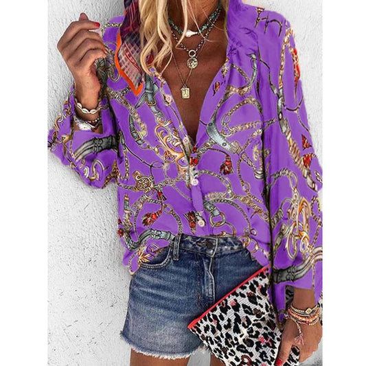 Chemise imprimée vibrante style urbain Amélie Morin