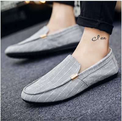 Mocassins rayés en toile Amelie Morin pour hommes