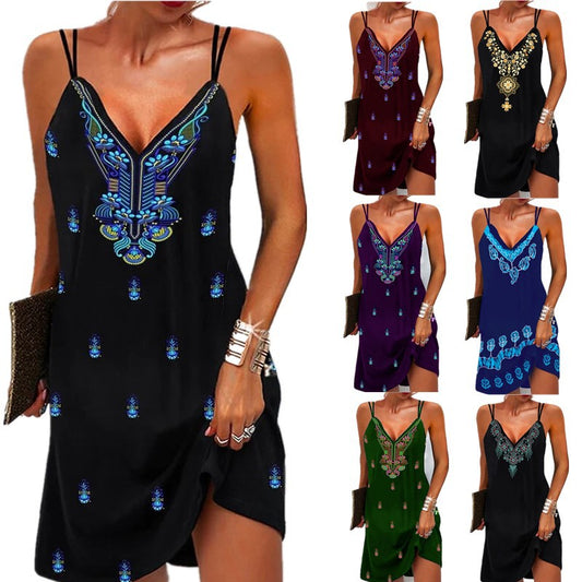 Robe bohème à col en V Collection été Amélie Morin