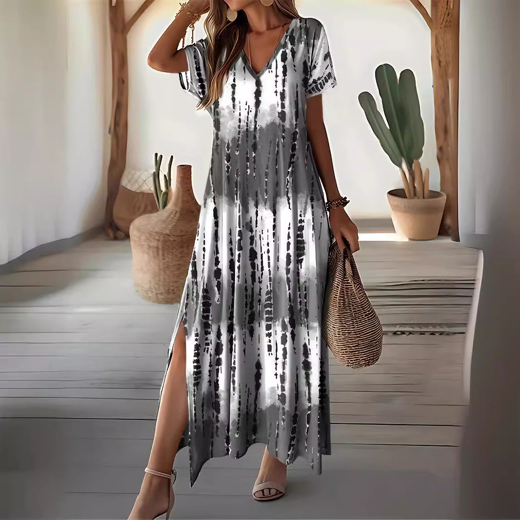Chic Tie-Dye Maxi Dress Elizabeth Ainsley