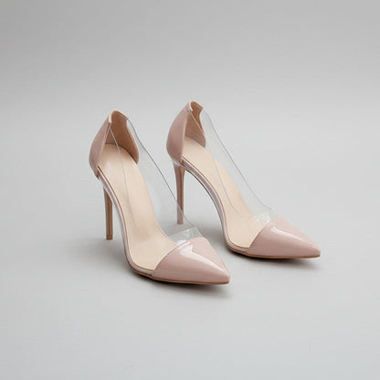 Escarpins transparents chics à talons aiguilles signés Amélie Morin