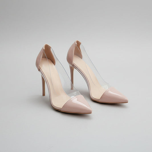 Escarpins transparents chics à talons aiguilles signés Amélie Morin