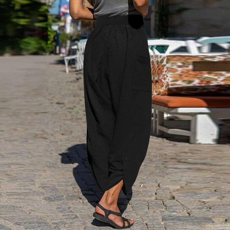 Pantalon décontracté en coton Amelie Morin, coupe ample