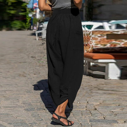 Pantalon décontracté en coton Amelie Morin, coupe ample