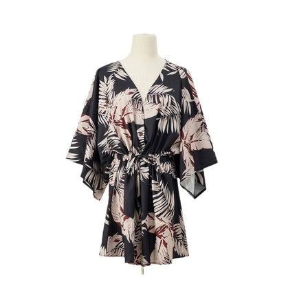 Robe d'été à imprimé feuilles par Amélie Morin