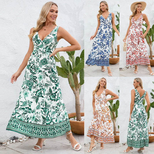 Floral V-Neck Maxi Dress by Elizabeth Ainsley