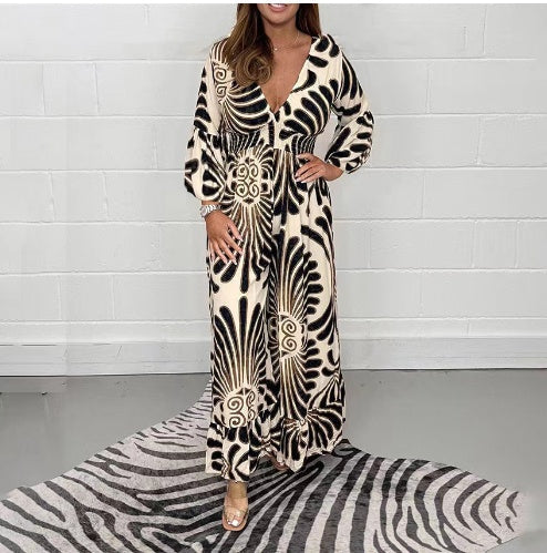 Robe trapèze en mousseline imprimée par Amélie Morin