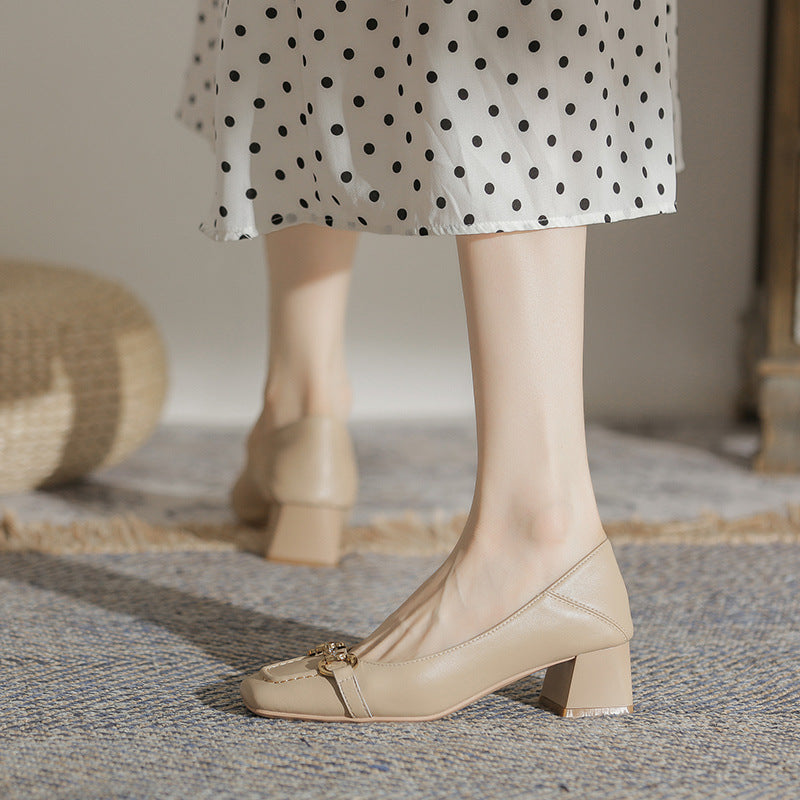 Elegant Square Toe Heels by Elizabeth Ainsley