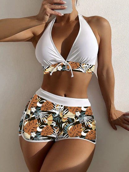 Ensemble short de bikini imprimé aux couleurs vives par Amélie Morin