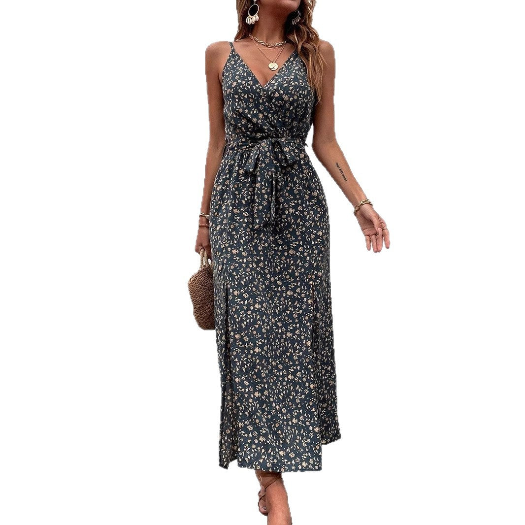 Robe d'été à bretelles Amelie Morin à imprimé floral bohème