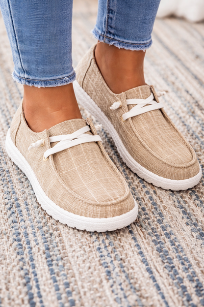 Baskets confortables au quotidien Amelie Morin en toile à carreaux