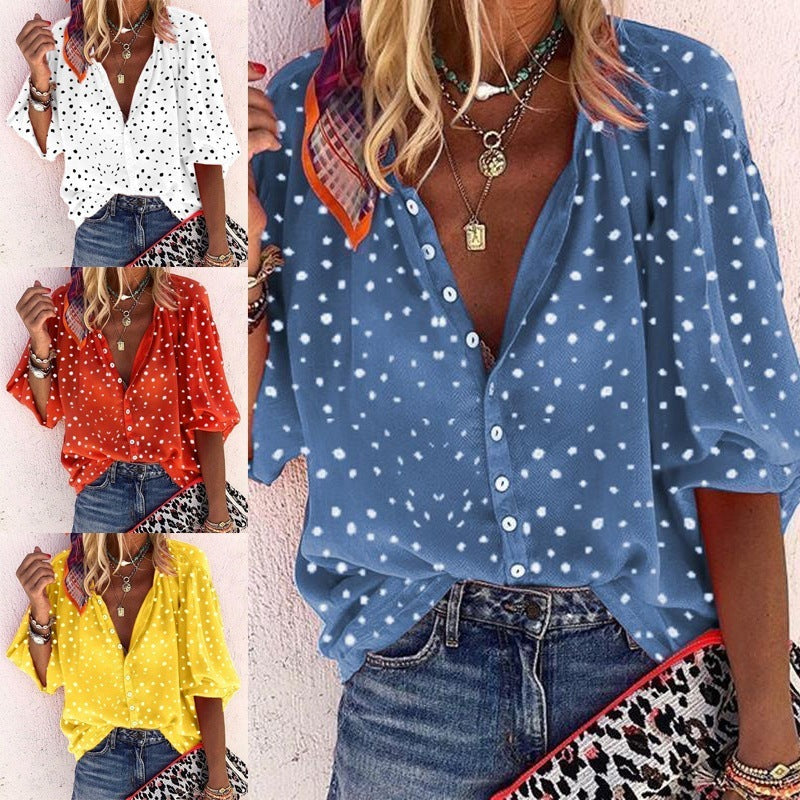 Chic Printed Long Sleeve Blouse by Elizabeth Ainsley