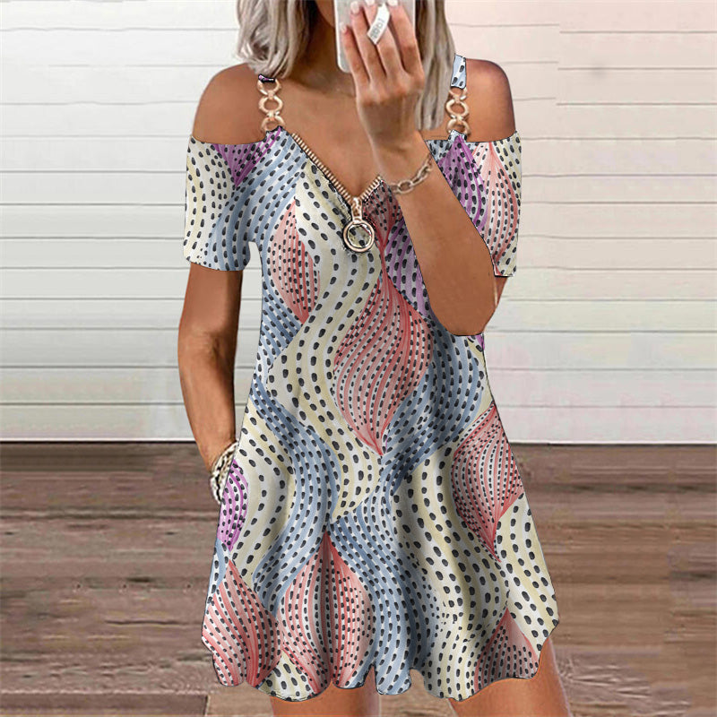 Robe courte imprimée chic par Amélie Morin