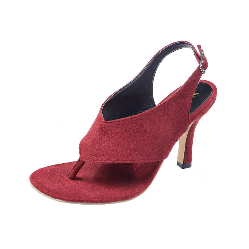 Sandales chics à talons hauts en daim par Amélie Morin