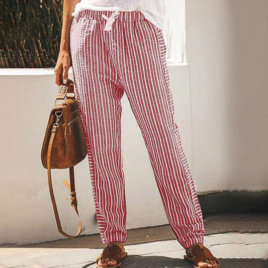 Pantalon rayé à jambes larges Amélie Morin inspiré de Pinterest