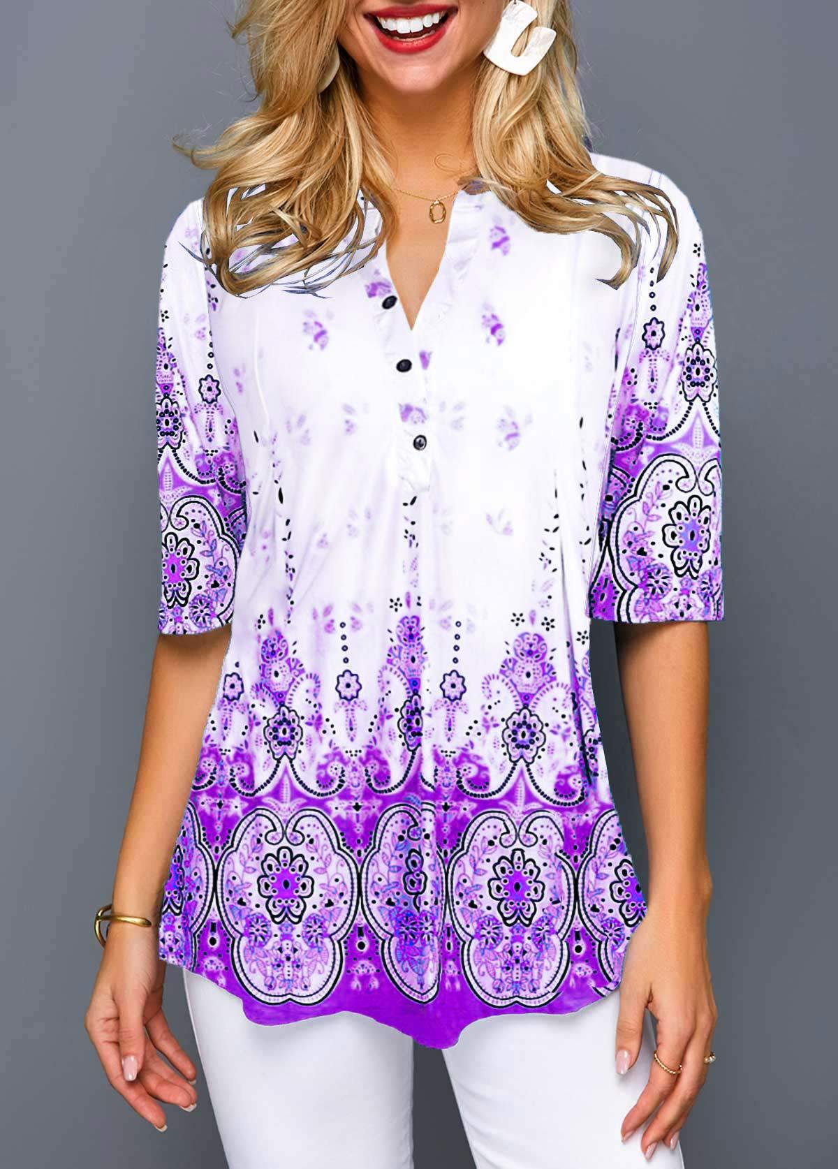 Chemise bohème imprimée Amélie Morin confortable pour tous les jours