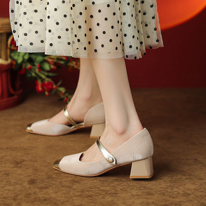 Escarpins à boucle rétro Amelie Morin à talons moyens