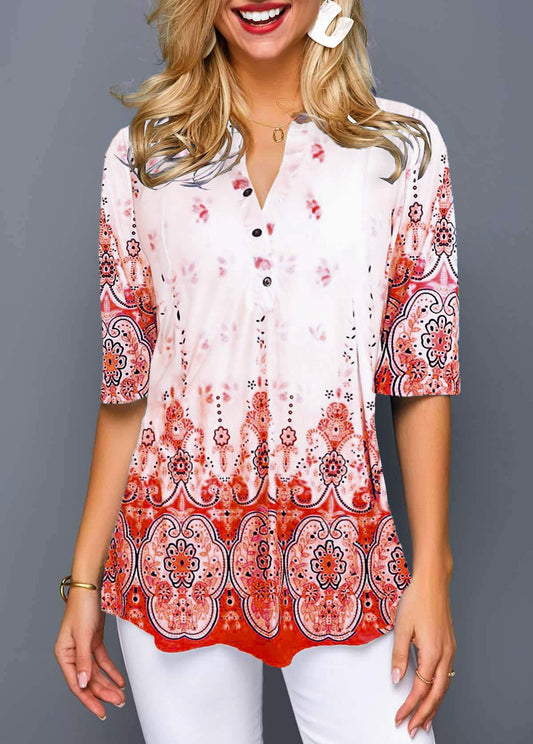 Chemise bohème imprimée Amélie Morin confortable pour tous les jours