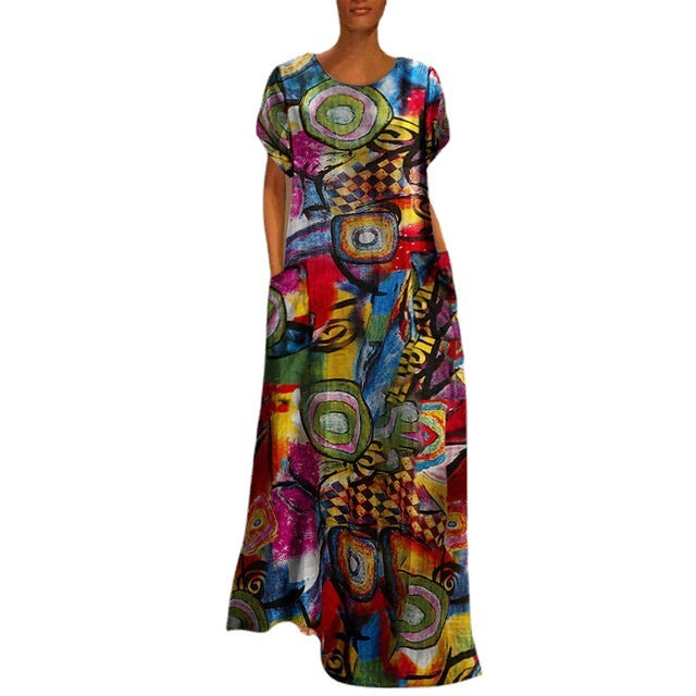 Robe maxi trapèze imprimée Amelie Morin