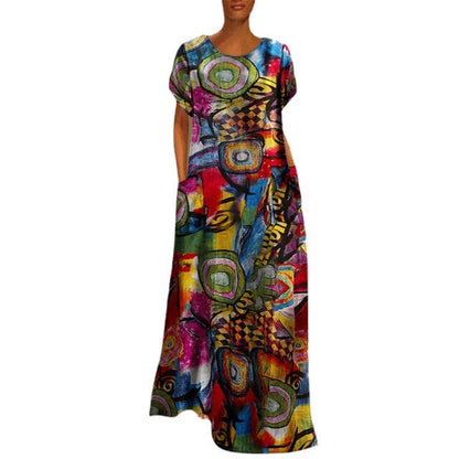 Robe maxi trapèze imprimée Amelie Morin