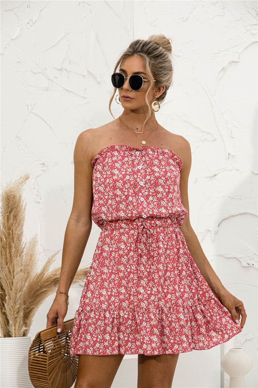 Floral Tube Top Dress by Elizabeth Ainsley