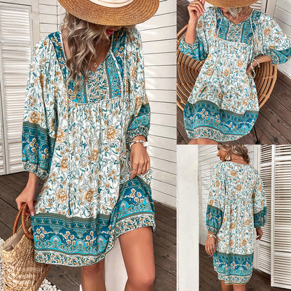 Boho Floral Elizabeth Ainsley Summer Dress