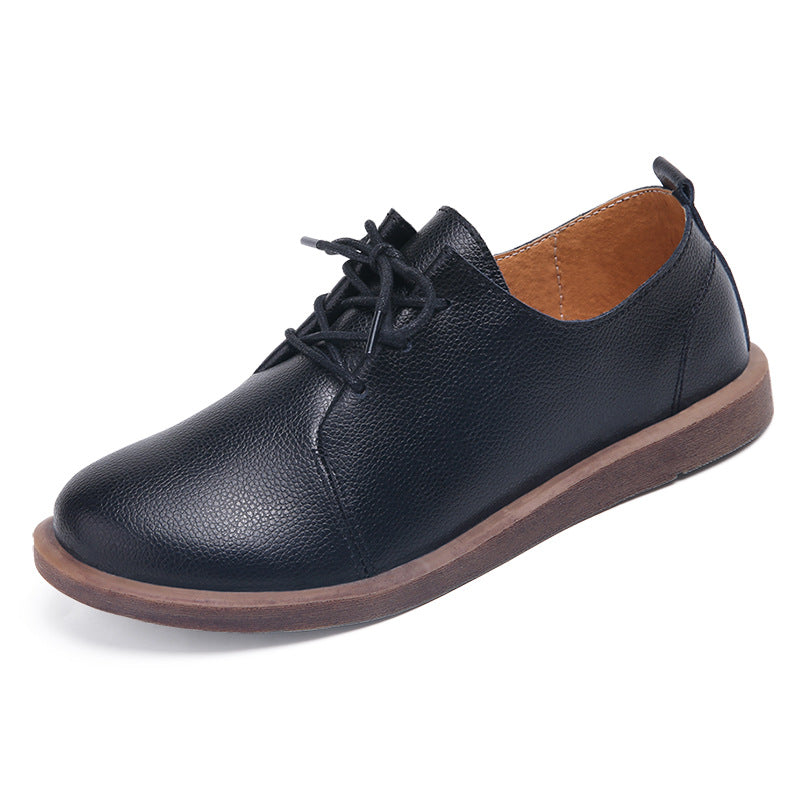 Chaussures rétro confortables en cuir à lacets Amélie Morin