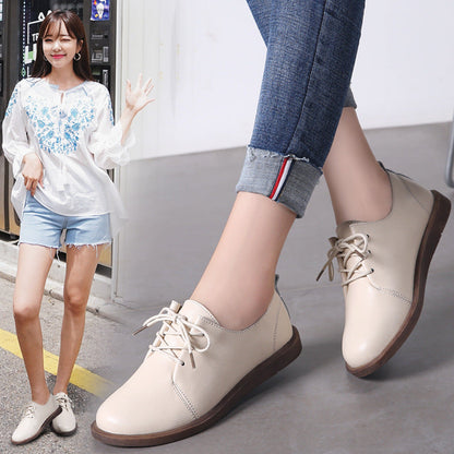 Chaussures rétro confortables en cuir à lacets Amélie Morin