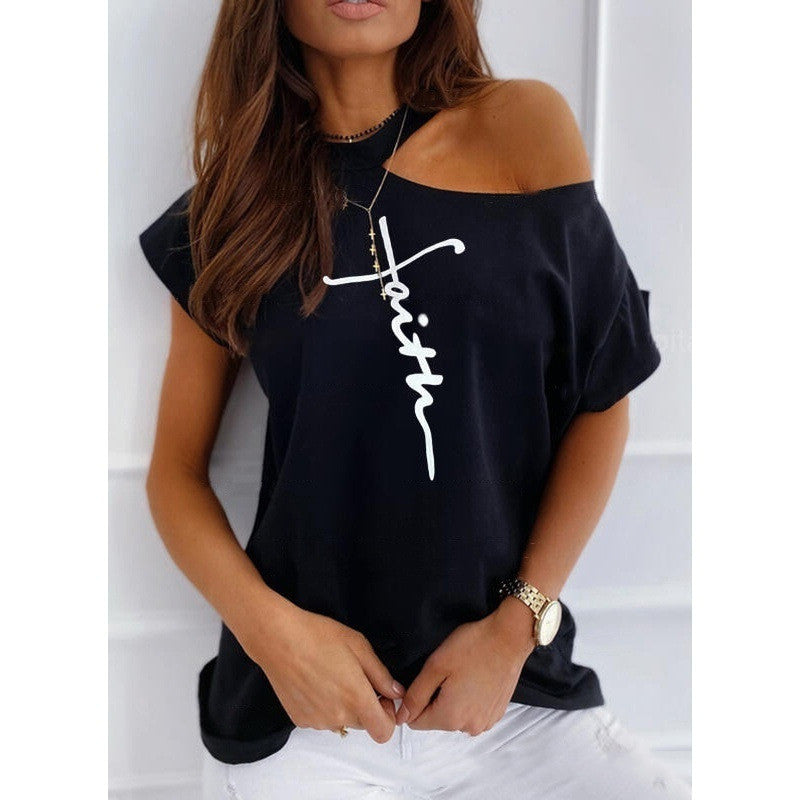 Chic Solid Short Sleeve Tee by Elizabeth Ainsley