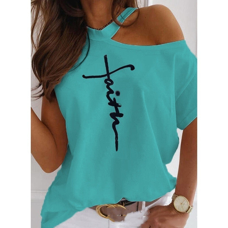 T-shirt chic à manches courtes uni par Amélie Morin