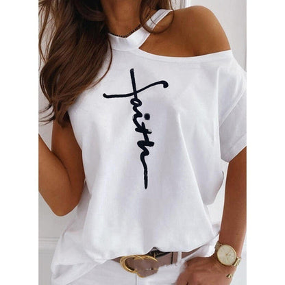 T-shirt chic à manches courtes uni par Amélie Morin
