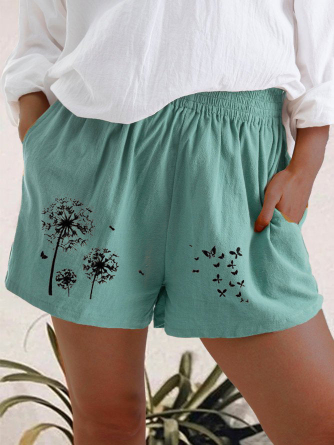 Short taille haute imprimé pissenlit Amélie Morin