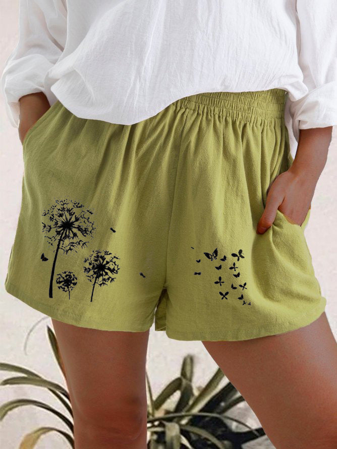 Short taille haute imprimé pissenlit Amélie Morin