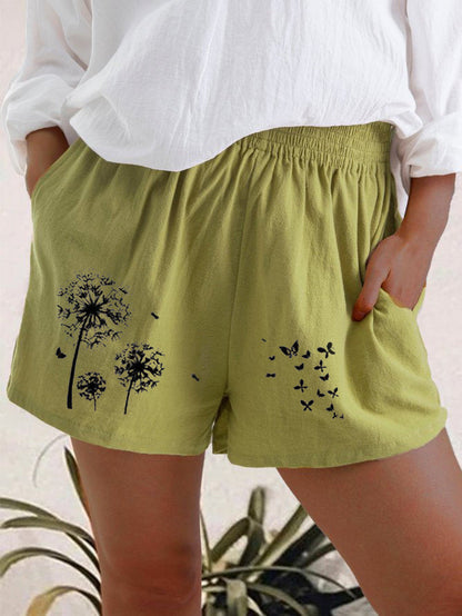 Short taille haute imprimé pissenlit Amélie Morin